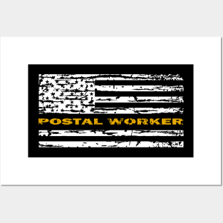 Postal Worker USA American Flag Posters and Art